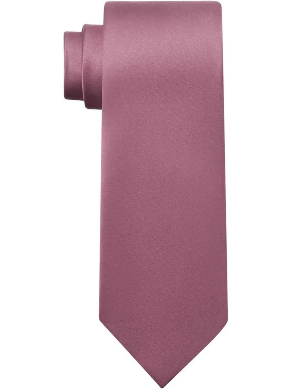 Men Dusty Rose Solid Microfiber Plain Formal Silk Necktie For Business Dress Tie